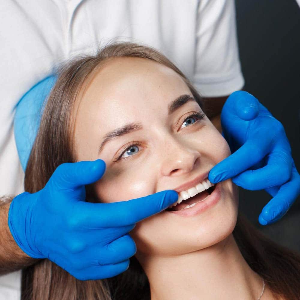 girl with porcelain veneers