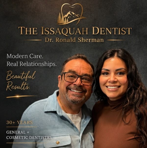 Dr. Ron Sherman with a happy patient - experience, compassion, excellence